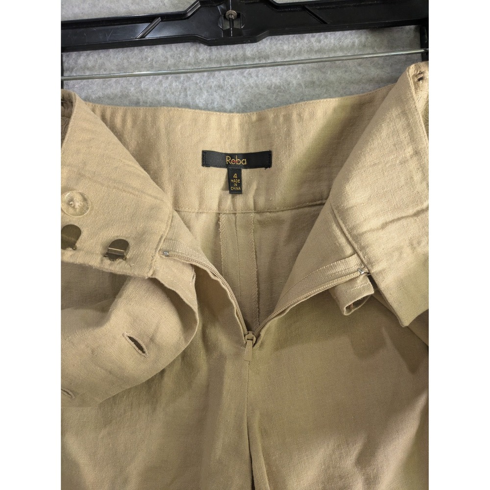 Reba Linen Skort Women's Size 4 Cream Y2K 2000s‎ Vintage Casual Preppy Summer - Picture 10 of 16